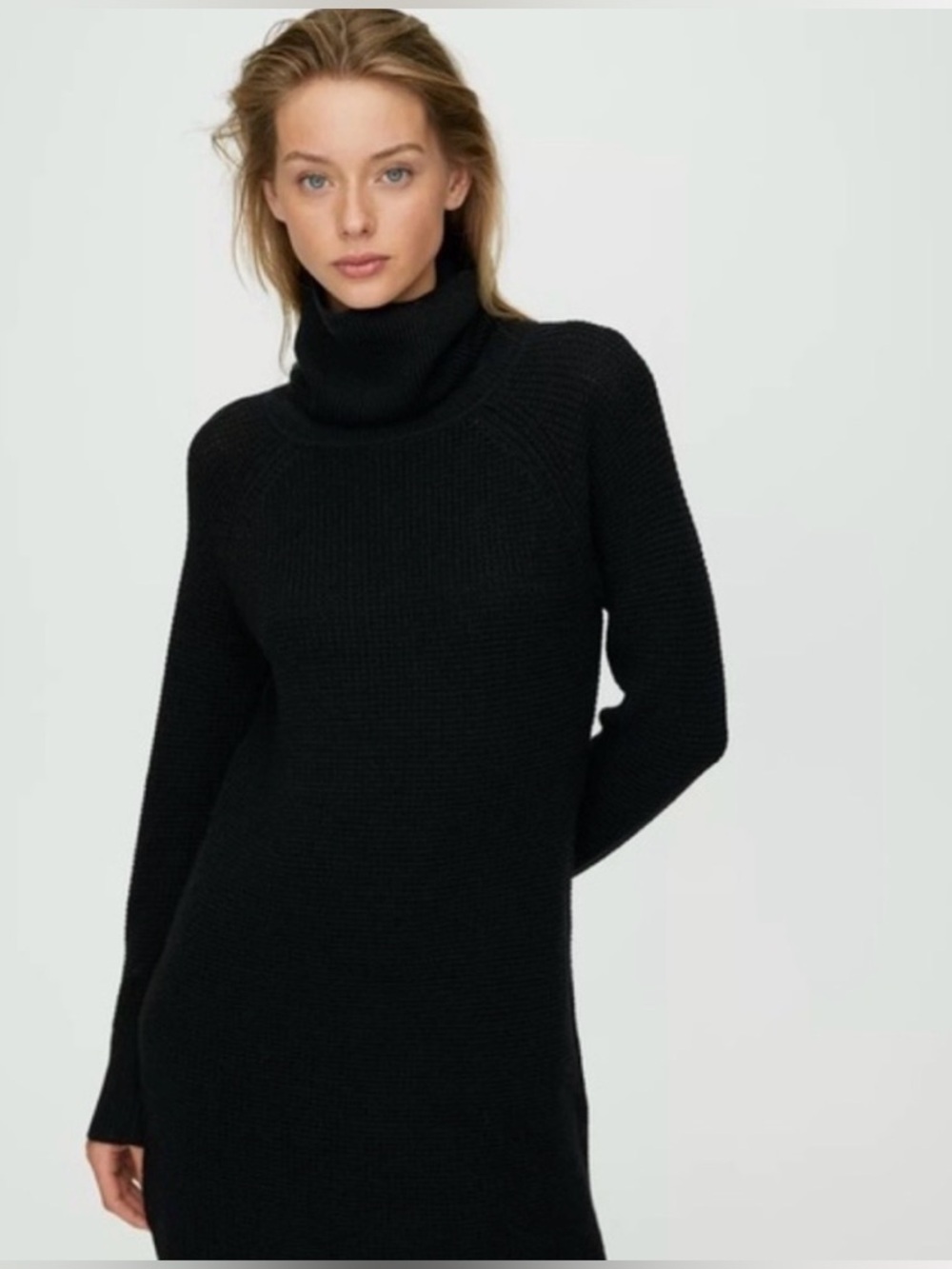 Black Wilfred aritzia Turtleneck Knit Sweater Dress - Women size small